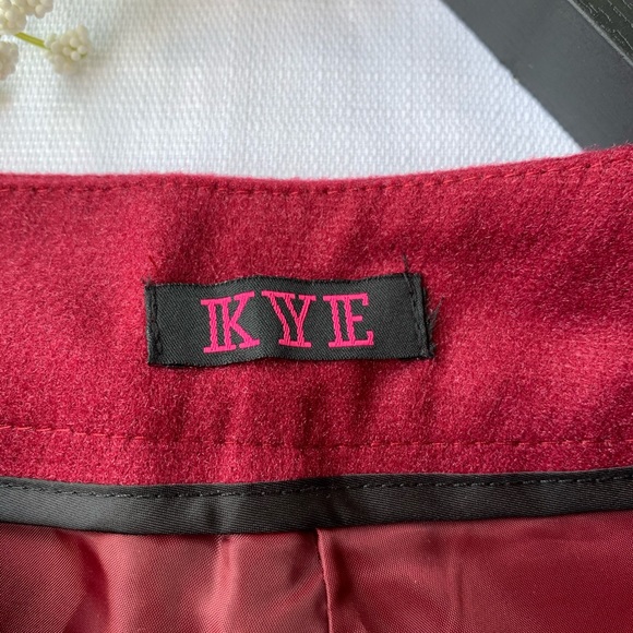 KYE Urban Streetwear Office Asymmetric Wool Skirt Shorts Skort Size Medium. - Picture 5 of 6